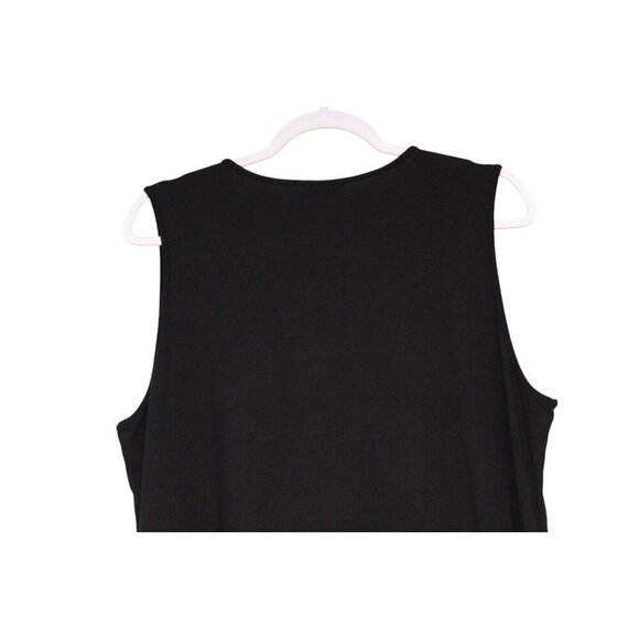 J Jill Wearever Collection Dress Size XL Black Stretch Minimalist Casual Ruched - Picture 10 of 13
